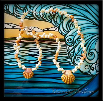 Child's Sunrise Shell and Seashell Necklace and Bracelet Set Child's Sunrise Shell and Seashell Necklace and Bracelet Set