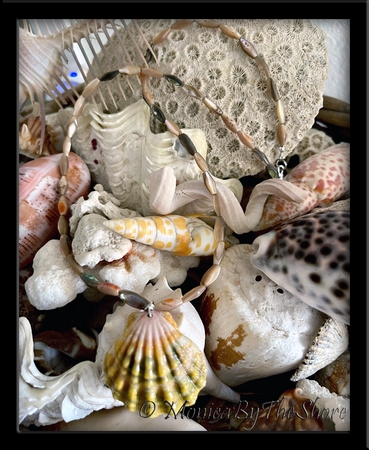 Jumbo Multi Color Hawaiian Sunrise Shell and Polished Abalone Beads Necklace Jumbo Multi Color Hawaiian Sunrise Shell and Polished Abalone Beads Necklace