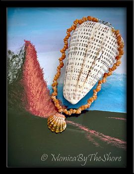 Orange Mongo Chief of War Sunrise Shell Necklace