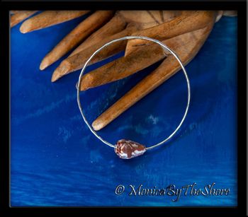 North Shore Leviteni Cone Shell Silver Bangle Bracelet