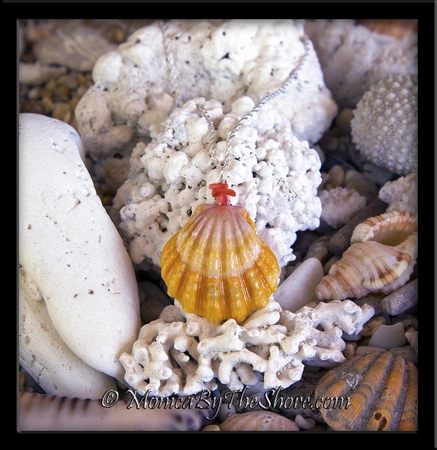 Pink Branch Coral Hawaiian Sunrise Shell Necklace