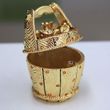 Image 1 for A Bucket of Gold Ingot Gilt Jewelry Gift Box with Fine Crystals