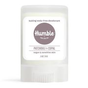 Buy discount Baking Soda-Free Deodorant for Vegan & Sensitive Skin, Patchouli & Copal, Travel Size, 0.5 oz, Humble Brands at Giftespot.com!