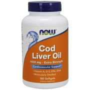 Buy discount Cod Liver Oil Extra Strength 1000 mg, 180 Softgels, NOW Foods at Giftespot.com!