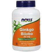 Buy discount Ginkgo Biloba 60 mg, Standardized Extract, Value Size, 240 Veg Capsules, NOW Foods at Giftespot.com!