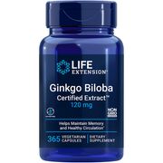 Buy discount Ginkgo Biloba Certified Extract 120 mg, 365 Vegetarian Capsules, Life Extension at Giftespot.com!