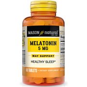 Buy discount Melatonin 5 mg, 60 Tablets, Mason Natural at Giftespot.com!