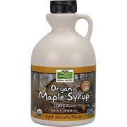 Buy discount Organic Maple Syrup, Grade A Amber Color, 32 oz, NOW Foods at Giftespot.com!