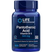 Buy discount Pantothenic Acid (Vitamin B5) 500 mg, 100 Vegetarian Capsules, Life Extension at Giftespot.com!