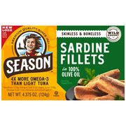 Buy discount Season Skinless & Boneless Sardine Fillets In 100% Olive Oil, Wild Caught, 4.375 oz x 6 Count at Giftespot.com!