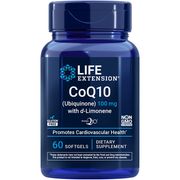 Buy discount Super-Absorbable CoQ10 Ubiquinone with d-Limonene 100 mg, 60 Softgels, Life Extension at Giftespot.com!