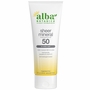 Sheer Mineral Sunscreen Lotion SPF 50, 3 oz, Alba Botanica