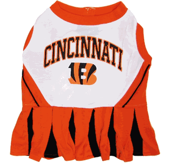 Cincinnati Bengals Cheerleader Outfit Dog Dress at KoolDawgTees Cincinnati Bengals Cheerleader Outfit Dog Dress at KoolDawgTees