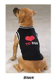 Dog Jersey Love To Run  (Black)