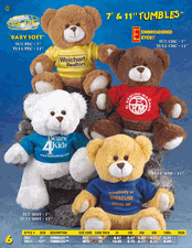 Tumbles Logo Bears 7 and 11 inch tall 