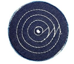 DENIM BUFF 4 INCH DIAMETER 7/16" ARBOR HOLE PACK OF 12