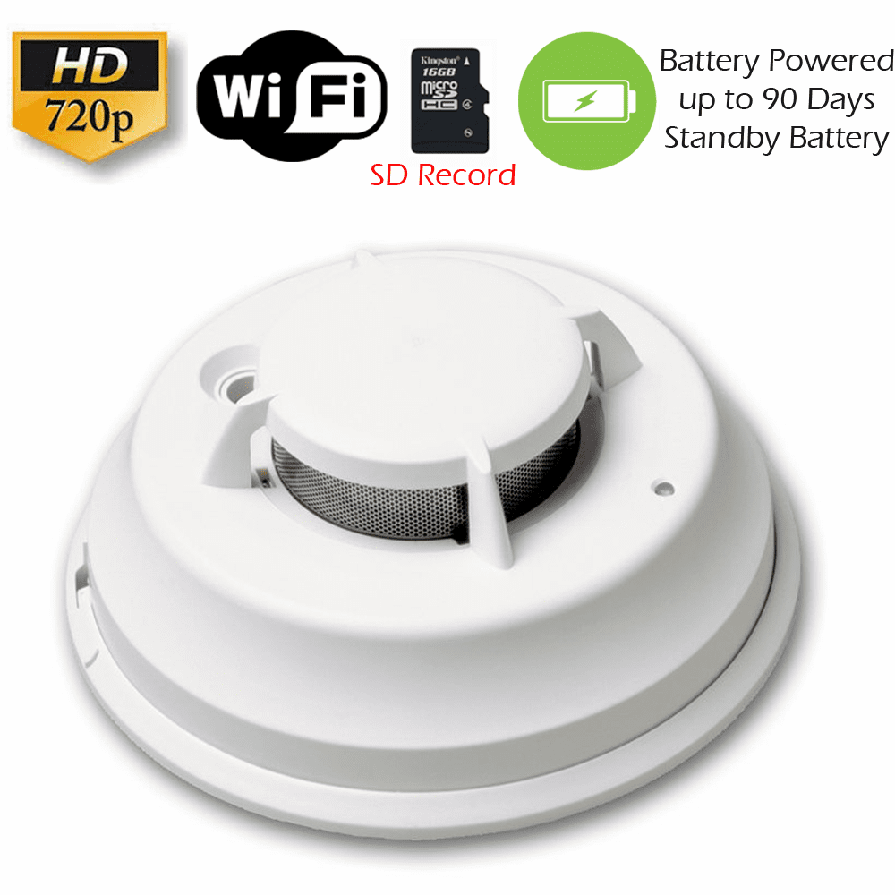 XCAM HD WiFi DCS Commercial Grade Smoke Detector Spy Camera