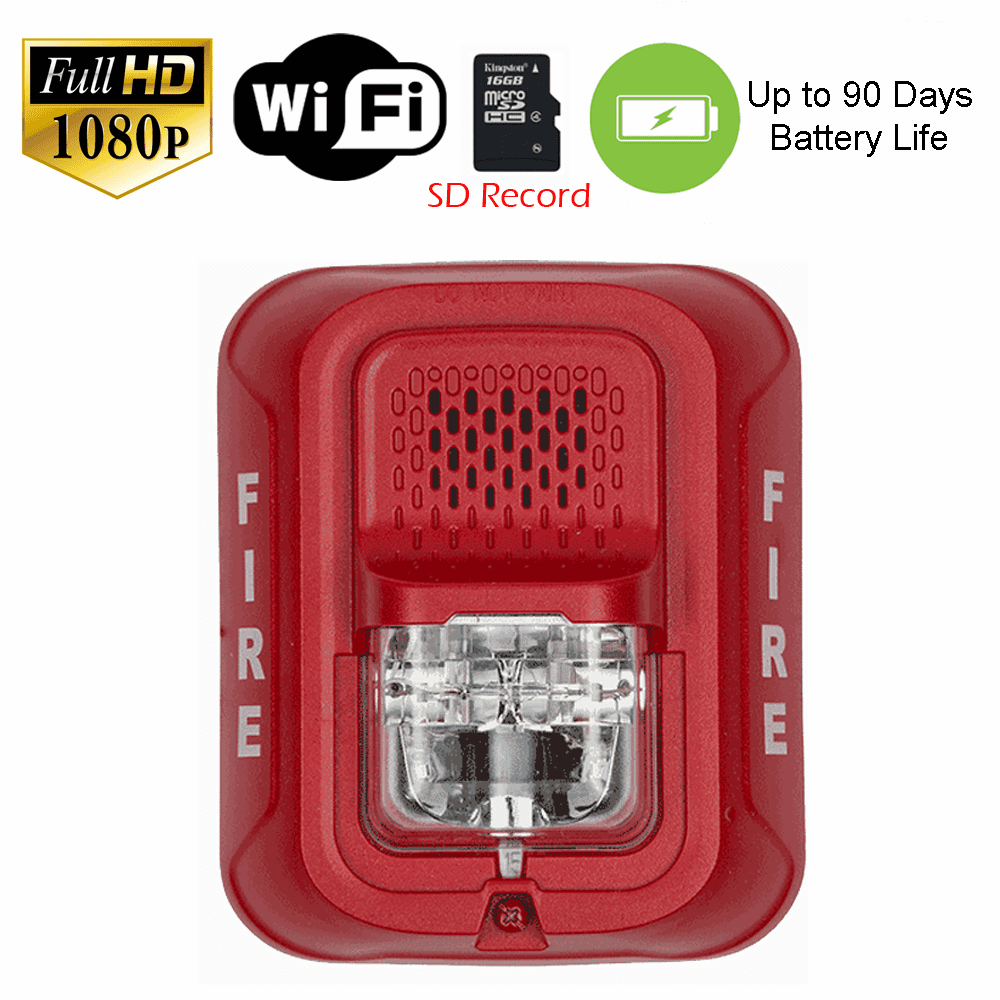XCAM HD WiFi WiFi New Style Fire Strobe Light Spy Camera (Red or White)
