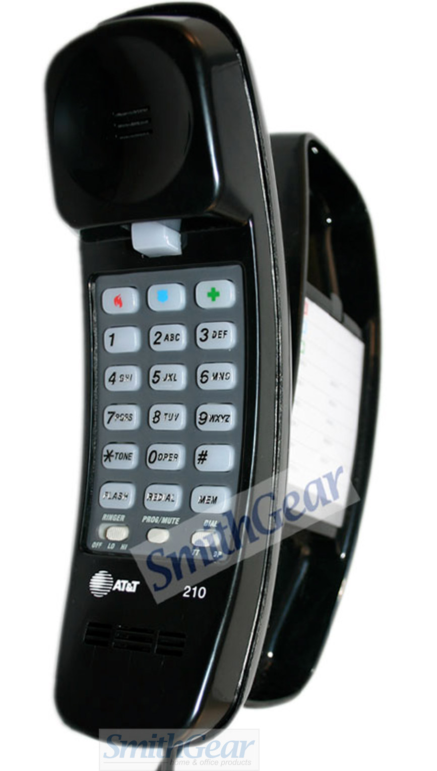 AT&T 210 Trimline Corded Telephone Black