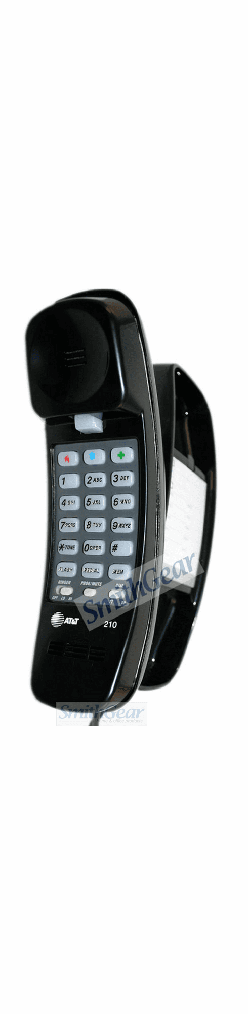 AT&T 210 Trimline Corded Telephone Black