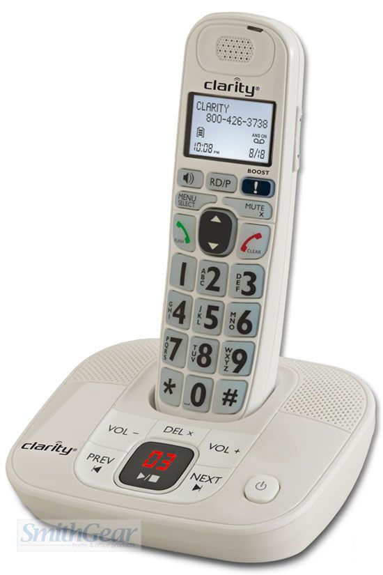 Clarity D712 Amplified Cordless Big Button Phone w/Answering Machine - Click to enlarge