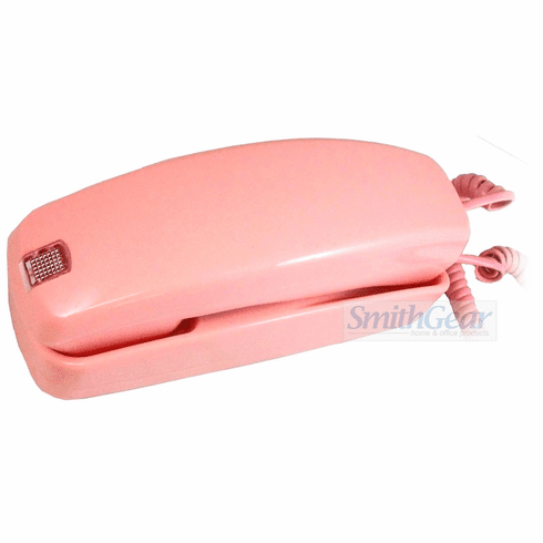 Golden Electronics Trimstyle Corded Phone PINK Wall Telephone Desk Slim