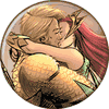 DC Comics Aquaman And Mera Kiss Button