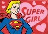 Supergirl Heart Magnet Supergirl Heart Magnet