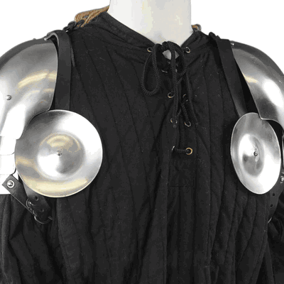 14th-15th Century Pauldrons with Rondels  16 Gauge