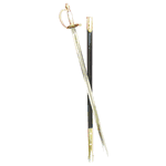 1796 Pattern British Infantry Sword - with folding guard, silver grip and decorated blade