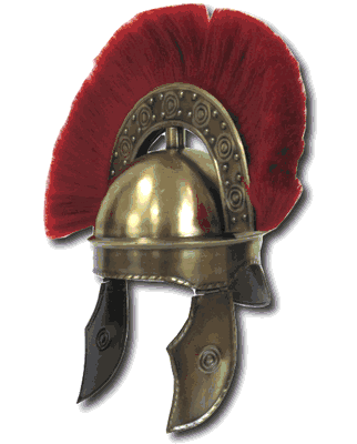 Ancient Rome Helmet With Plume