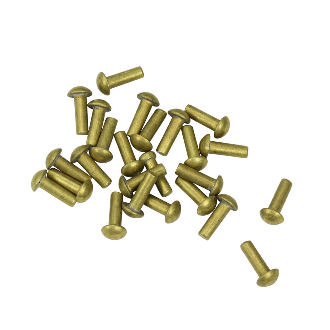 Brass Mushroom Head Rivets Set of 25