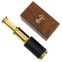 Brass Pullout Telescope w/ Wood Box & Wrap