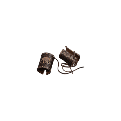 Celtic Leather Cuffs with Wild Boars