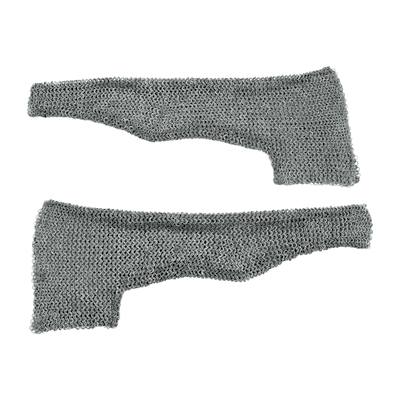 Chainmail Sleeve and Shoulder Panels  Alternating Dome Riveted Mild Steel Flat Rings