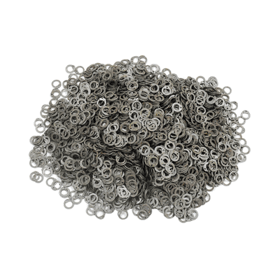 DFNM 1 kg Loose Chainmail Rings - Mild Steel Dome Riveted Flat Rings with Rivets 18 Gauge / 7 mm