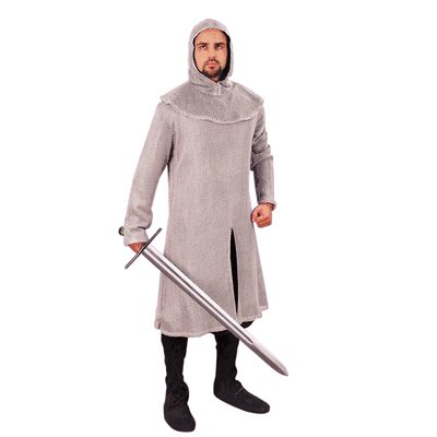 Faux Mail Tunic and Coif Ensemble