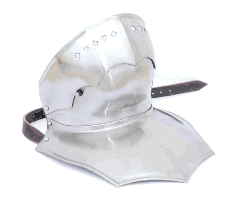 Gorget with Articulated Bevor - 18 Gauge Steel