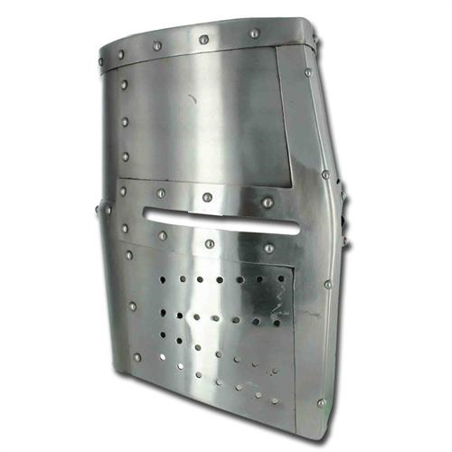 Middle Ages Great Helm Iron Cross Armor Helmet 5H3IN2252 Medieval He