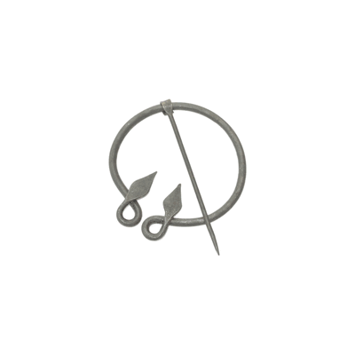 Iron Ring Shaped Leaf Brooch