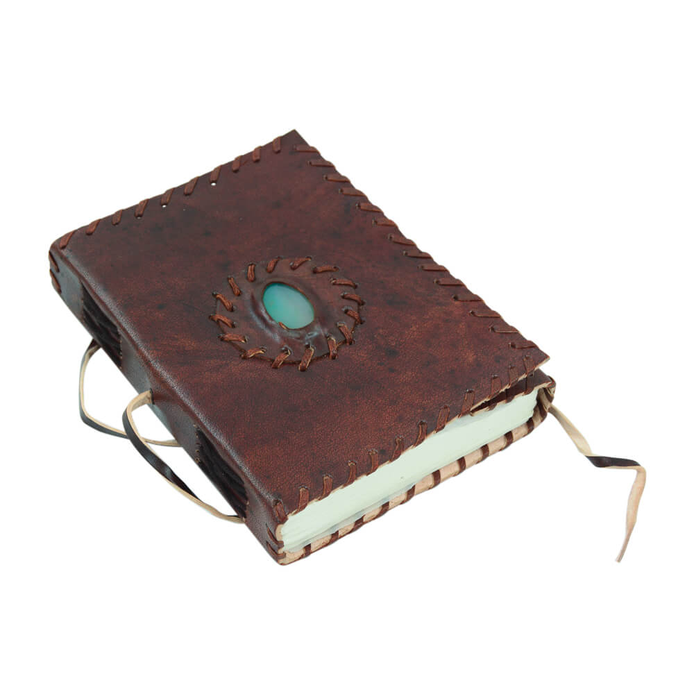LeatherBound Medieval Journal with Gemstone 25114 Diaries and Journa