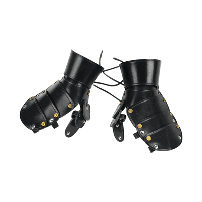 Leather Clamshell Gauntlets