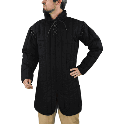 Light Gambeson with Removable Laced Arms  Black