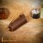 Medieval Archers Leather Bracer for Right Arm - Single Bracer - Brown