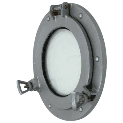 Porthole Glass Aluminum, 9