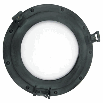 Porthole Glass Aluminum - Green, 11