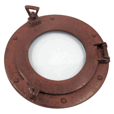 Porthole Glass Aluminum Rust, 9