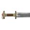 Scandinavian Vendel Chieftain's Sword with Damascus Blade - Tin Plated with Brass Hilt Accents
