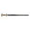 Scandinavian Vendel Chieftain's Sword with Damascus Blade - Tin Plated with Brass Hilt Accents