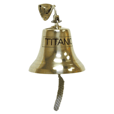 Solid Brass Engraved Bracket Bell 